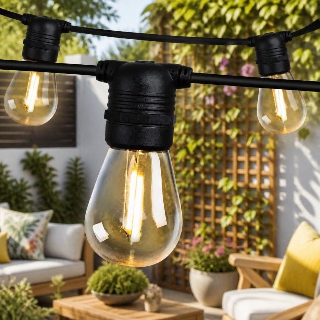 77m LED Festoon String Lights Warm White