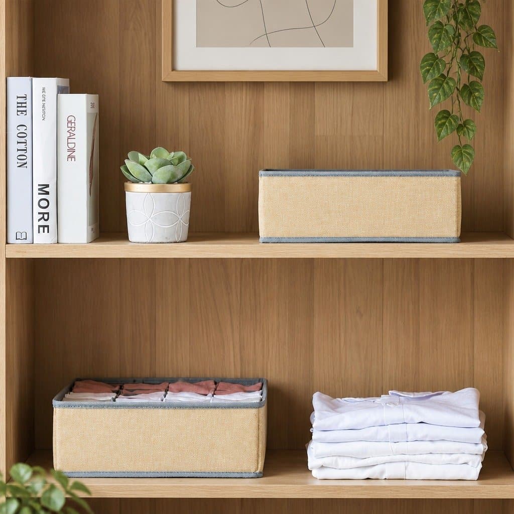 Fabric Drawer Organizer Boxes Set of 2