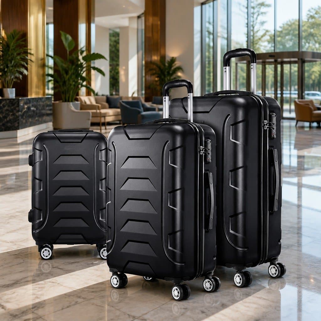 3-Piece Hard Shell Luggage Set with Spinner Wheels