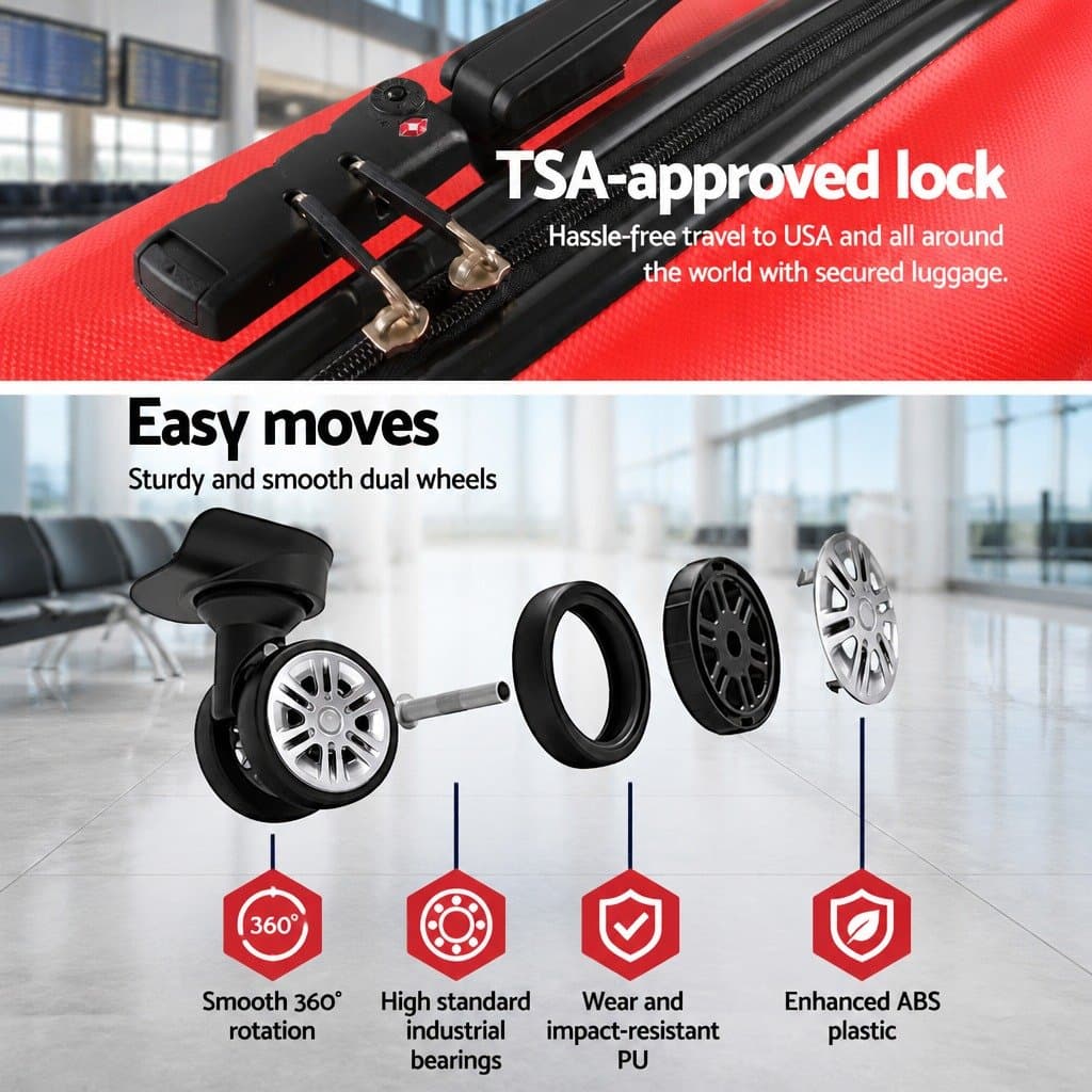 2-Piece Hard Shell Luggage Set for Travel