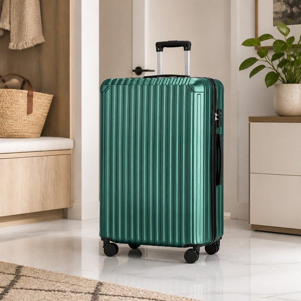28'' Hard Shell Luggage Suitcase TSA Carry On Travel Case Spinner Wheels Green