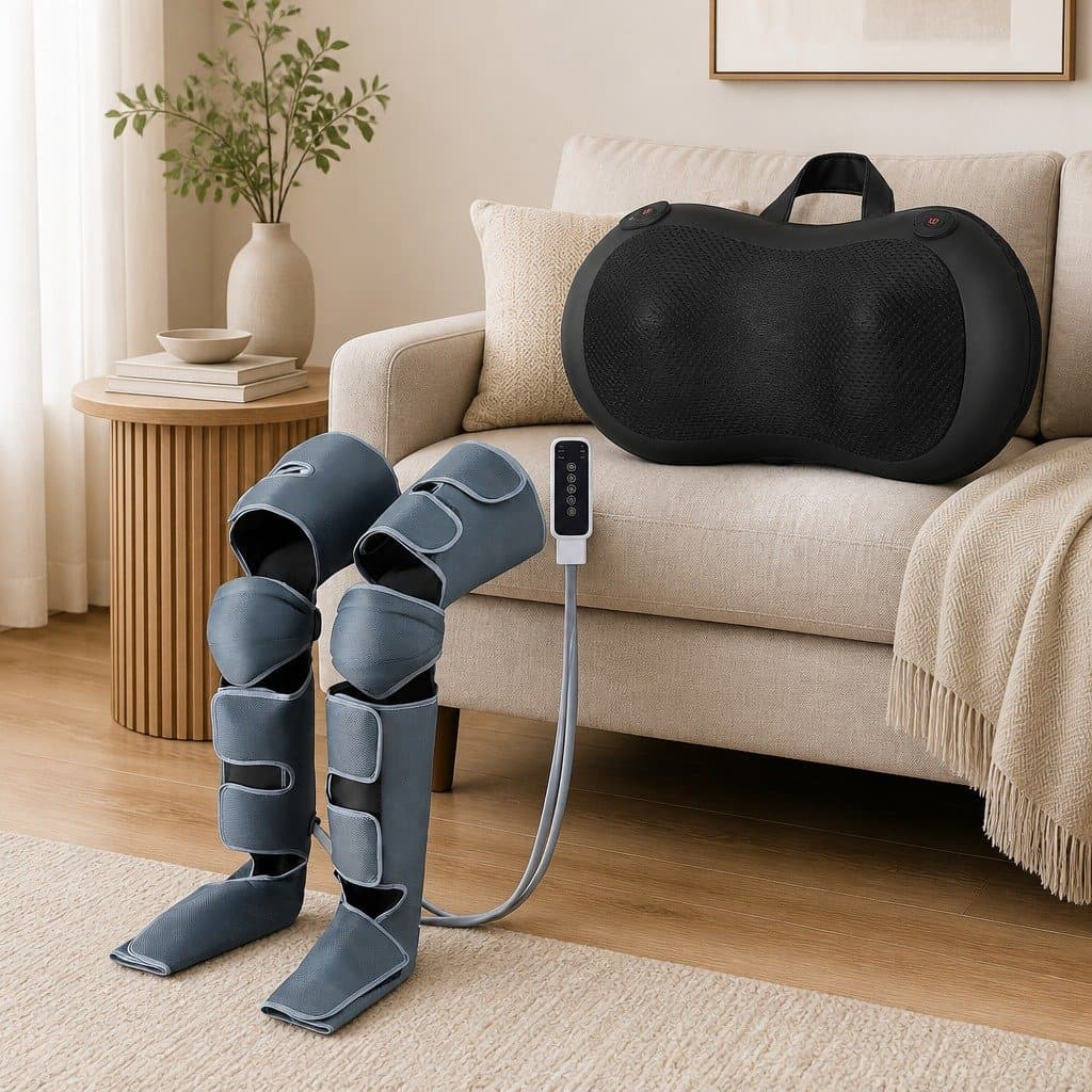 Leg and Neck Massager Bundle with Heat Therapy