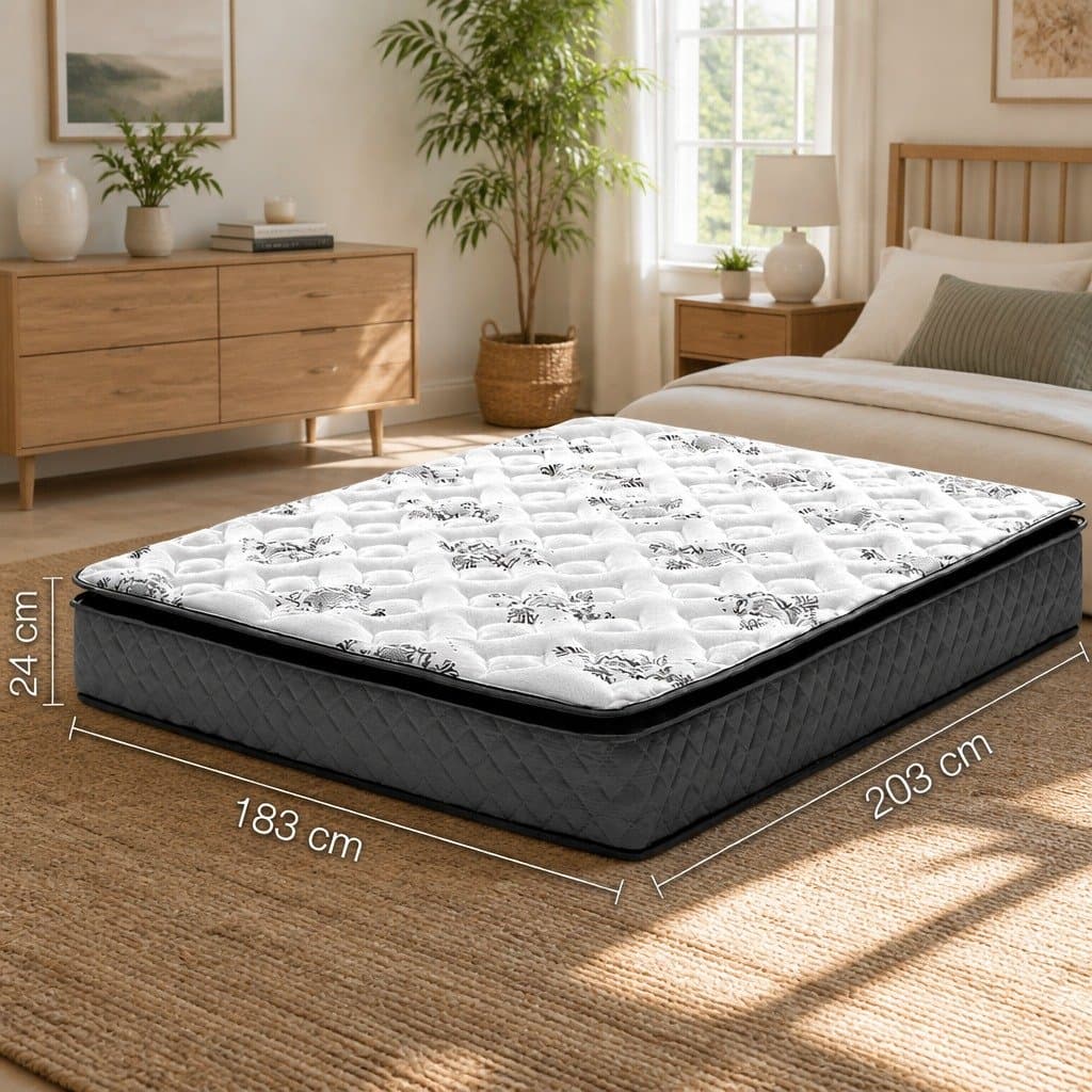 King Size Mattress with Pillow Top and Bonnell Springs