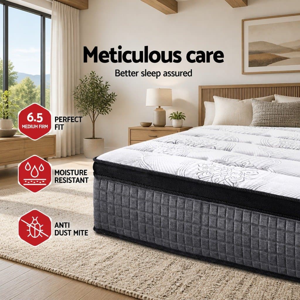 34cm Euro Top Double Mattress with 9 Zone Pocket Springs