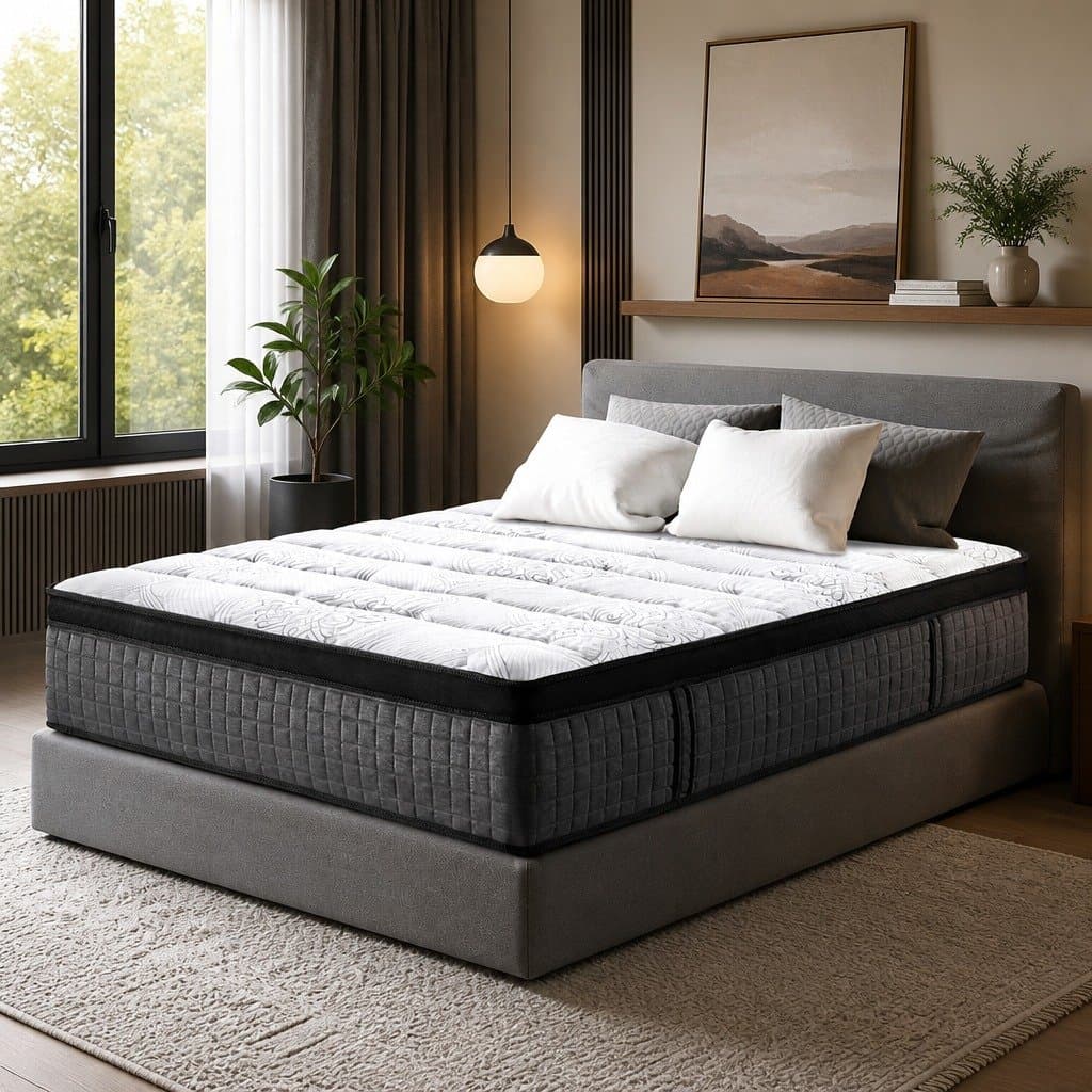 34cm Euro Top Double Mattress with 9 Zone Pocket Springs