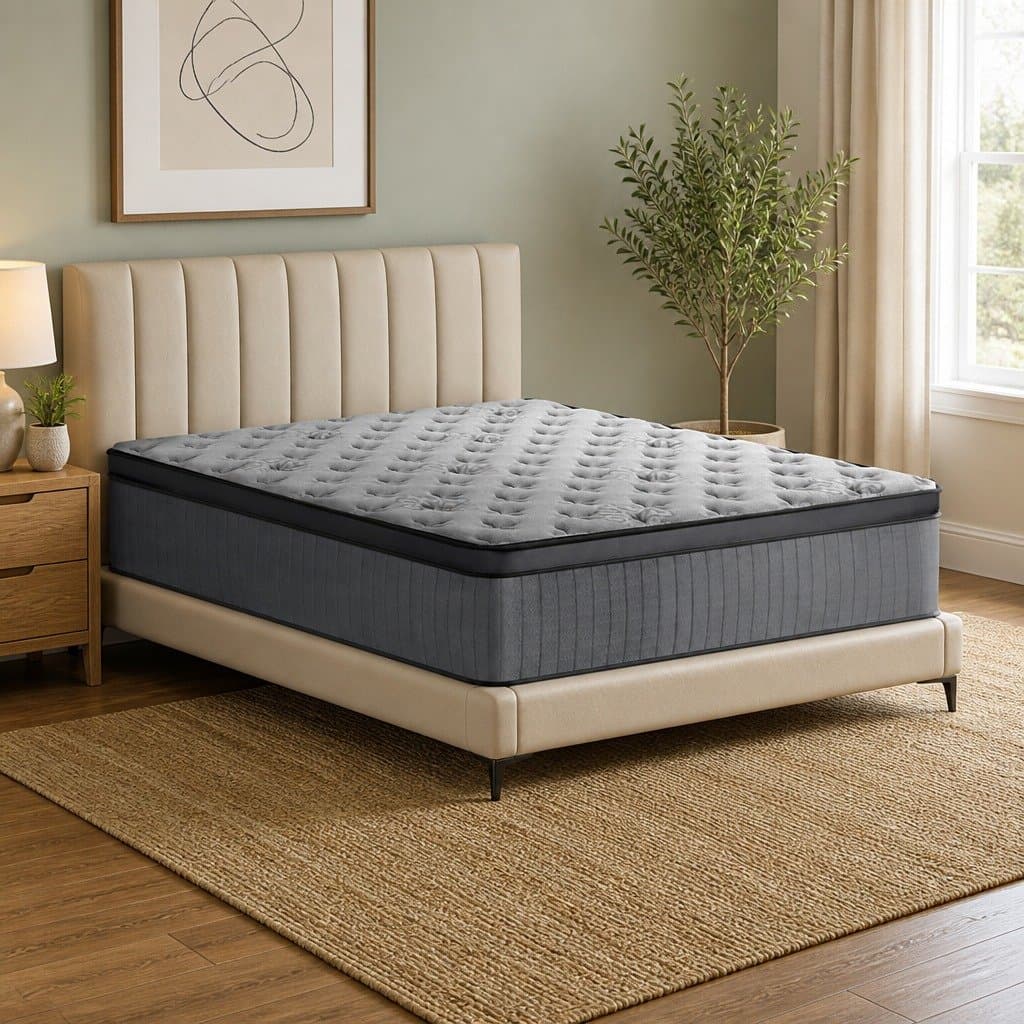 Euro Top Queen Mattress 34cm Medium Firm Support