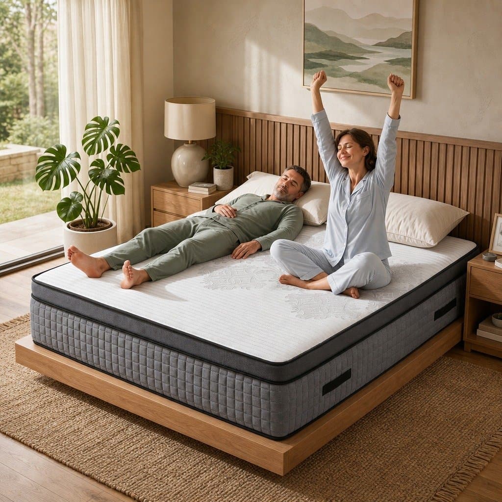 King Size Mattress 37cm with Cooling Gel & Dual Zones