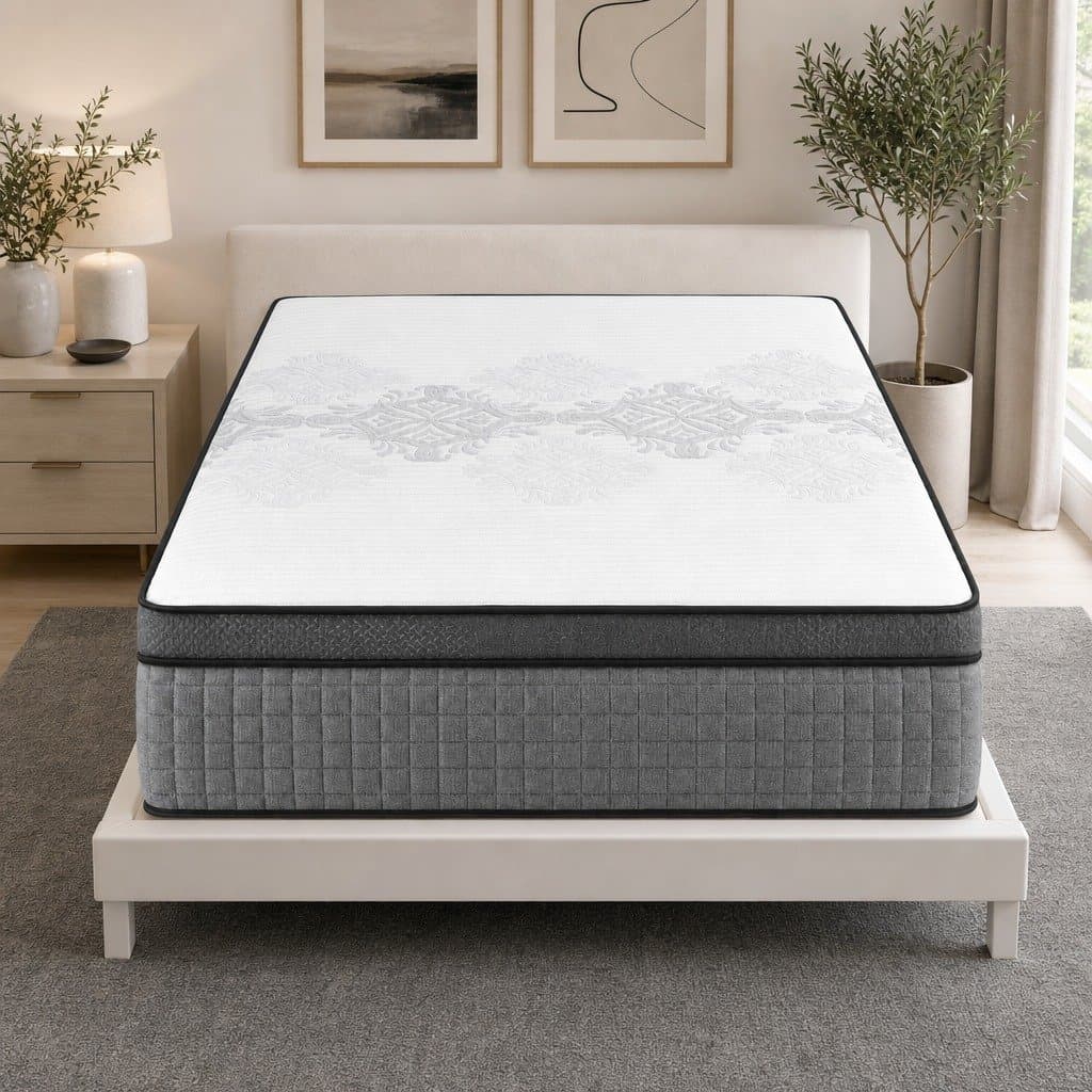 King Size Mattress 37cm with Cooling Gel & Dual Zones