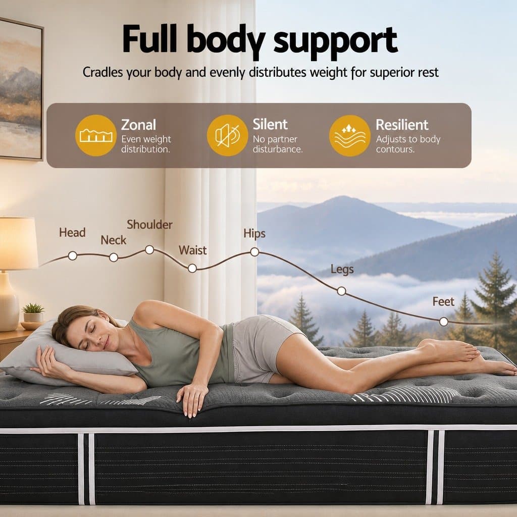 Euro Top Single Mattress 35cm with Graphene Memory Foam