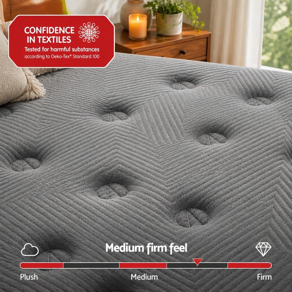 Euro Top Single Mattress 35cm with Graphene Memory Foam