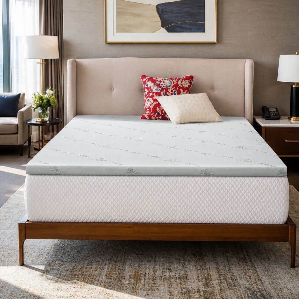 Queen Gel-Infused Memory Foam Mattress Topper 5cm