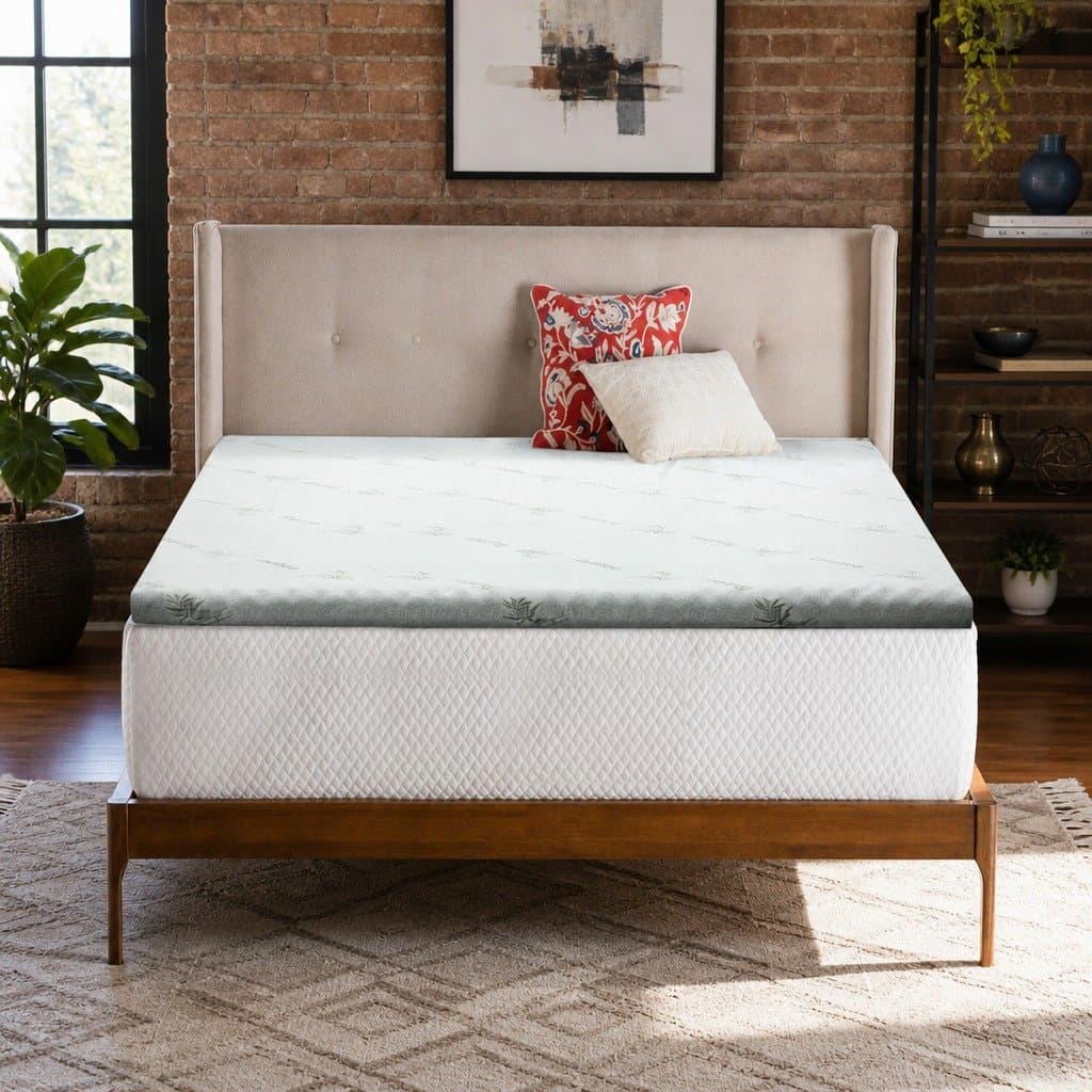 Cool Gel Memory Foam Mattress Topper for Double Beds 8cm