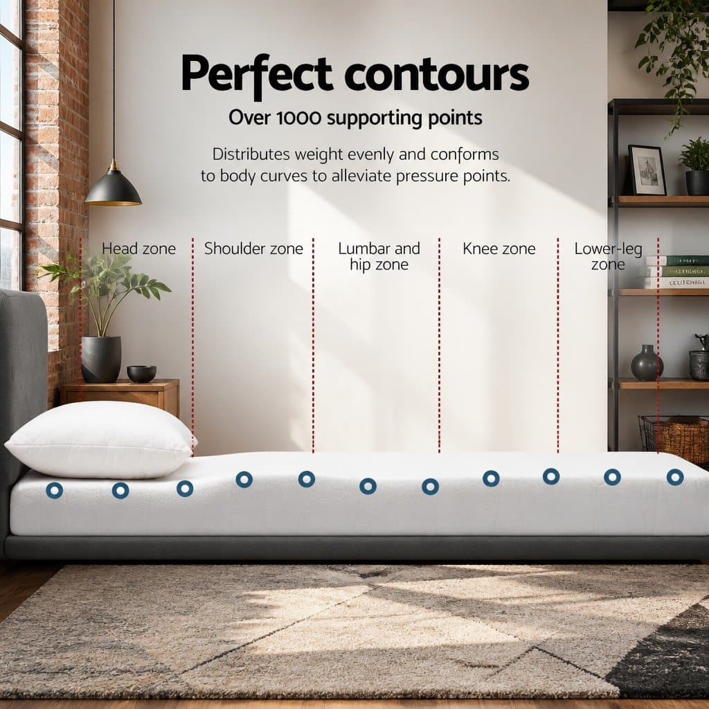 Cool Gel Memory Foam Mattress Topper for Double Beds 8cm