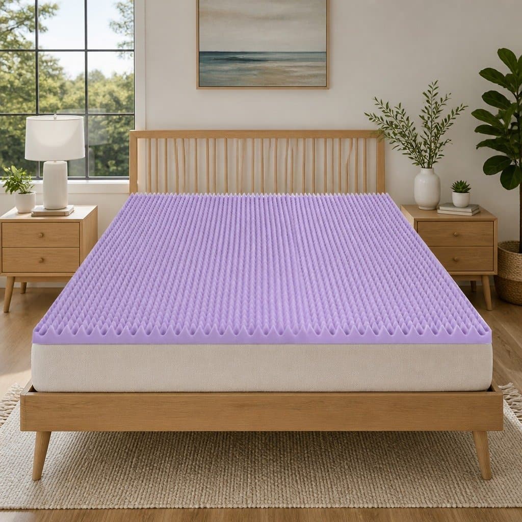 Lavender Infused Queen Memory Foam Mattress Topper