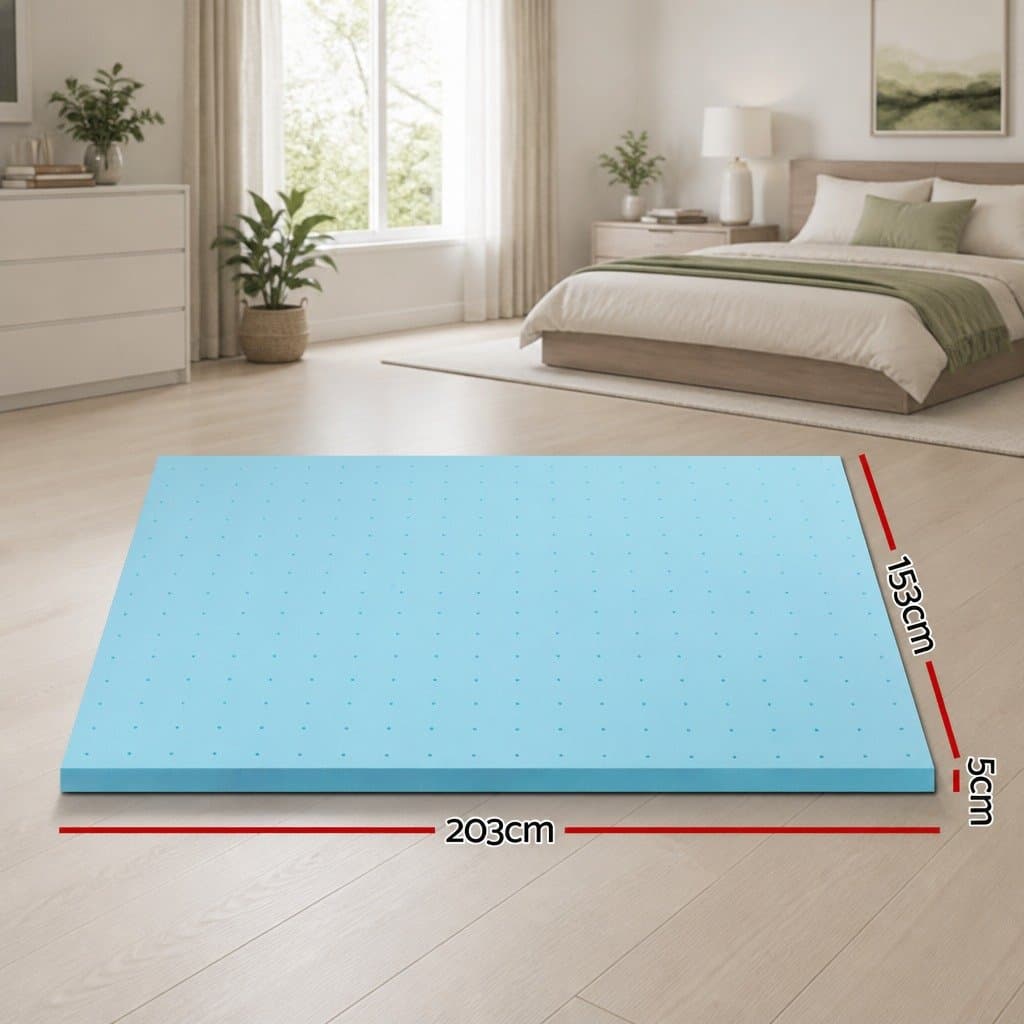 5cm Memory Foam Mattress Topper with Gel Support Queen Size