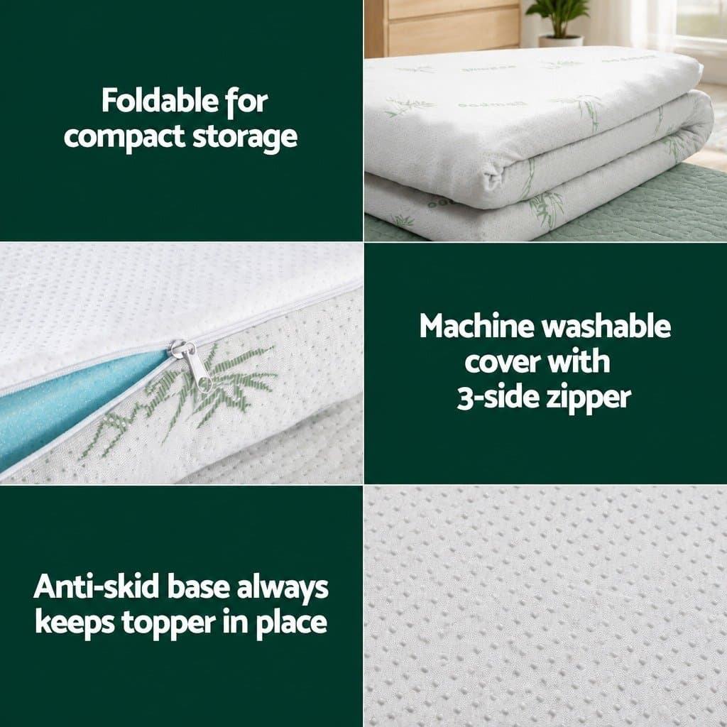 5cm Memory Foam Mattress Topper with Gel Support Queen Size