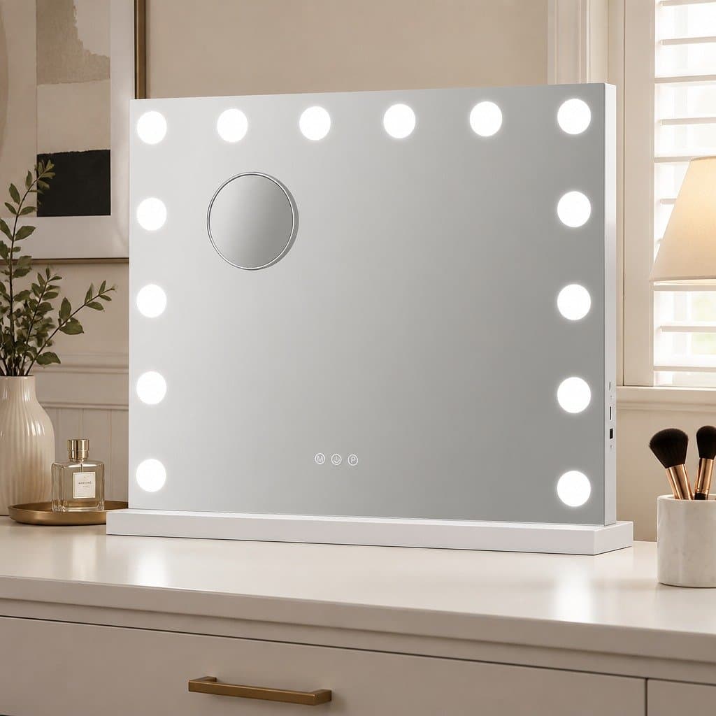 LED Vanity Makeup Mirror with Adjustable Lighting