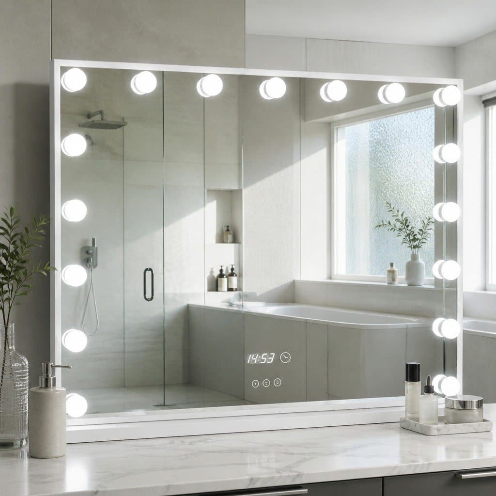 Hollywood Vanity Makeup Mirror with LED Lights 80x60cm