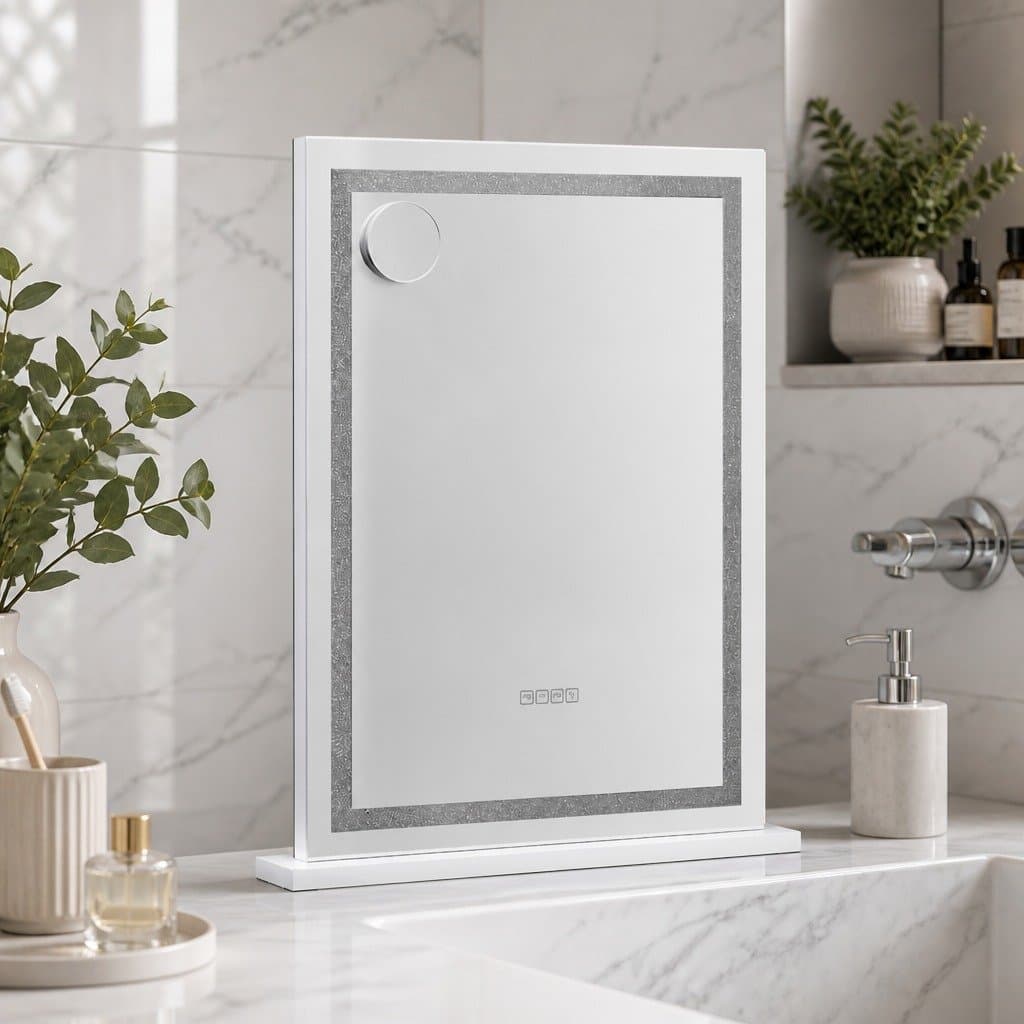LED Makeup Mirror 58x80cm with Bluetooth Speaker