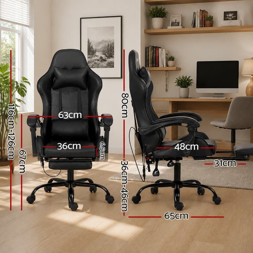 Ergonomic Gaming Office Chair with Massage Function