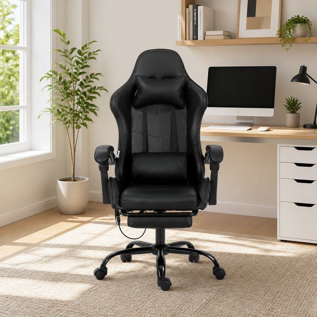 Ergonomic Gaming Office Chair with Massage Function
