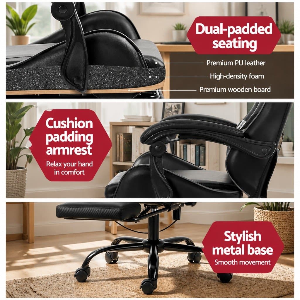 Ergonomic Gaming Office Chair with Massage Function