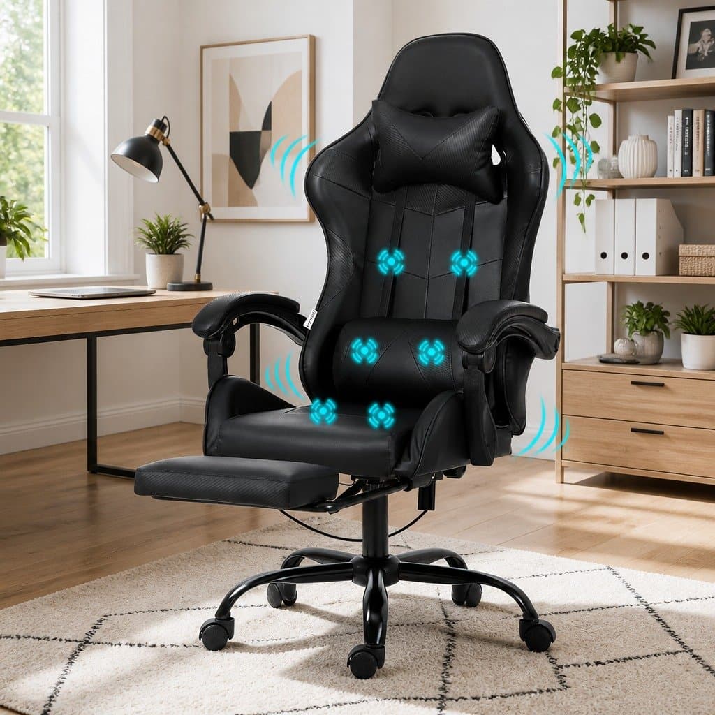 Ergonomic Gaming Office Chair with Massage Function