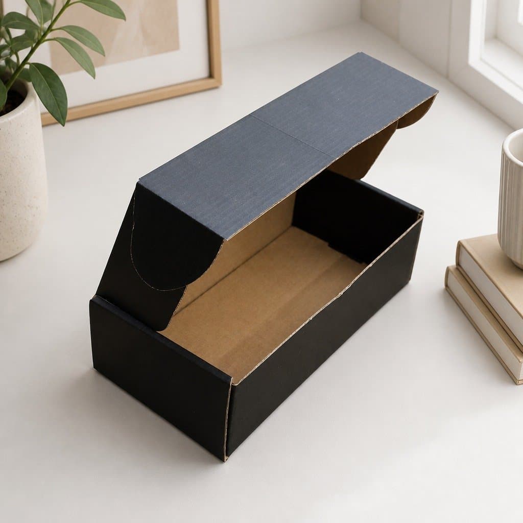 Self-Locking Black Mailer Box 240x125x75mm
