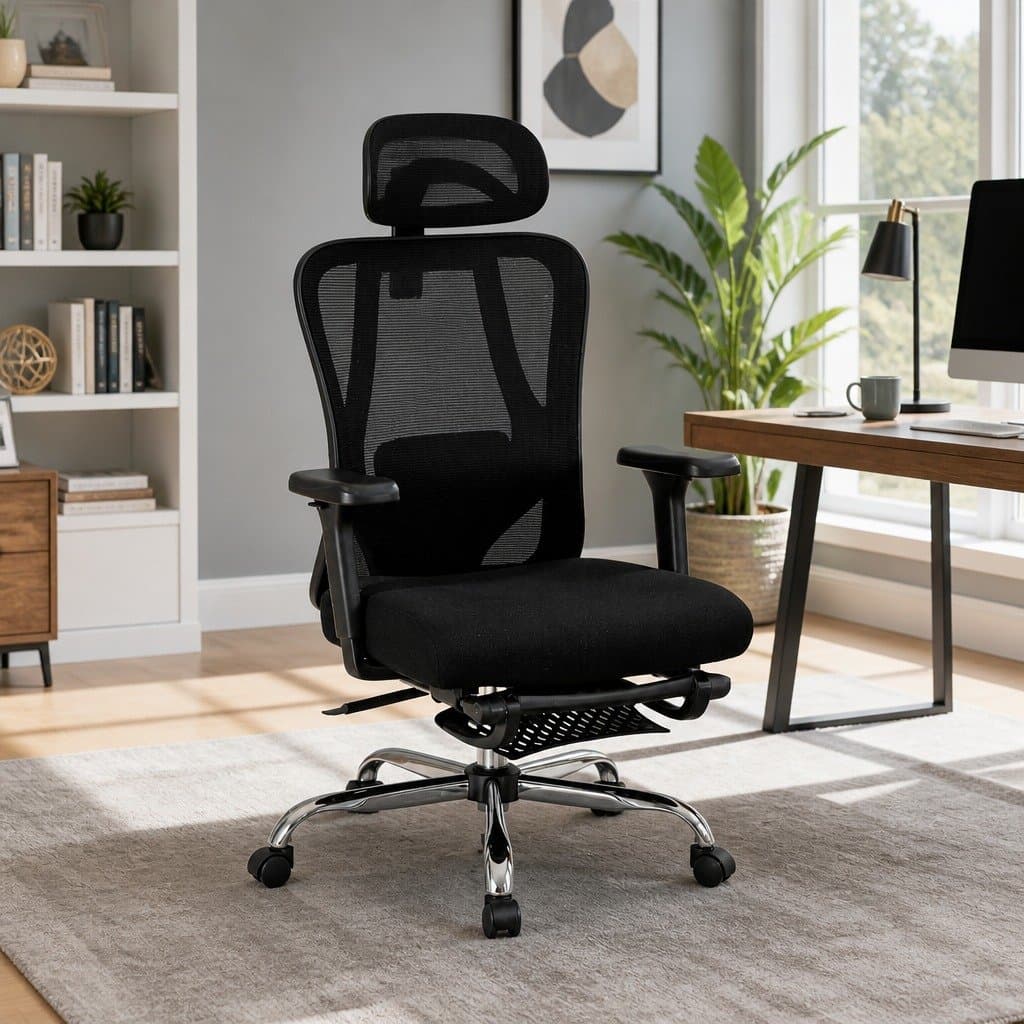 High-Back Ergonomic Mesh Office Chair with Lumbar Support