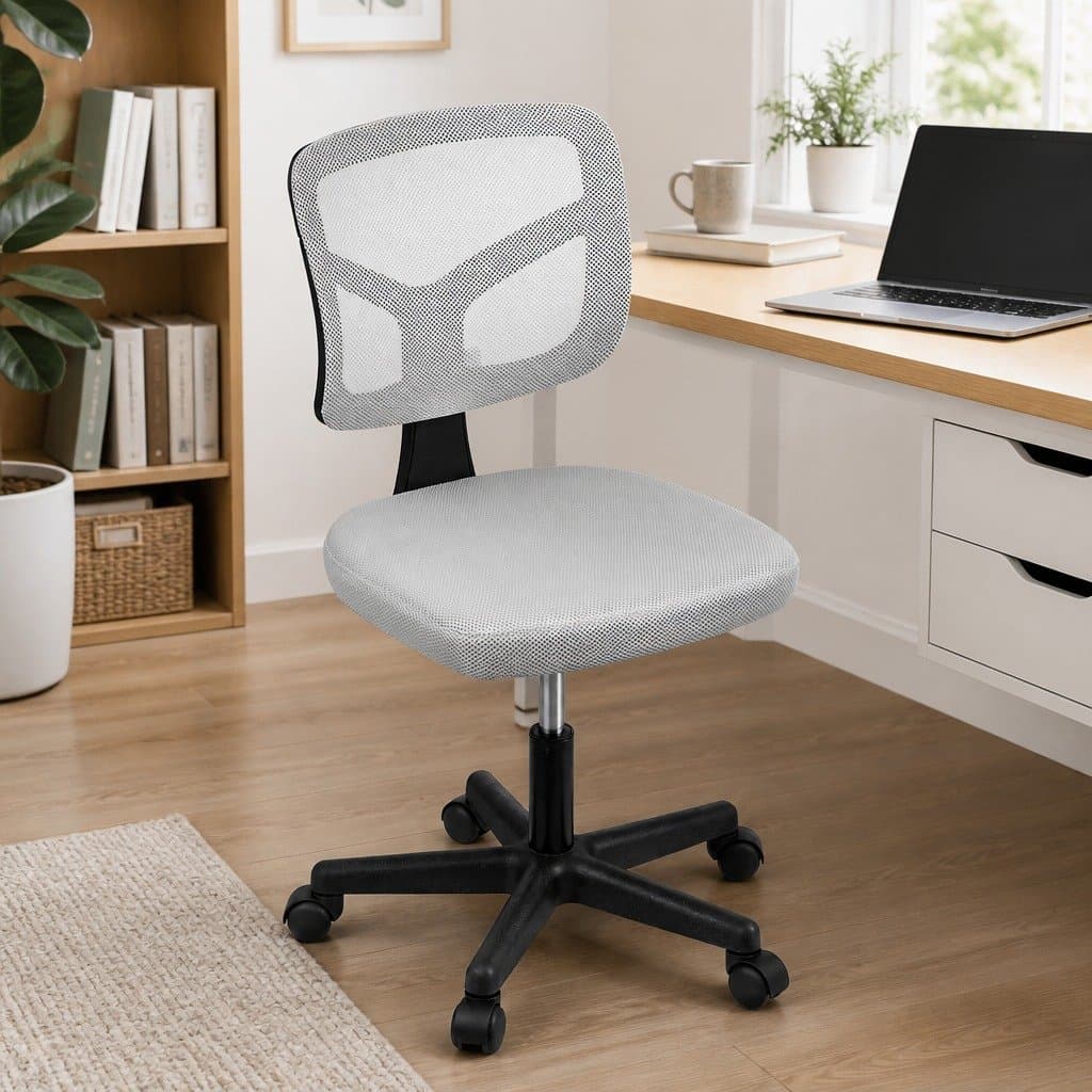 Armless Office Chair with 360° Swivel