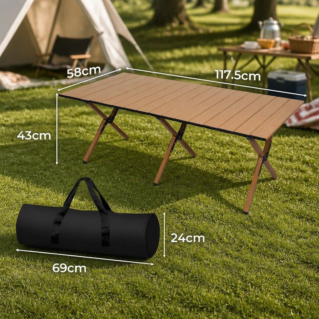 Portable Folding Camping Table with Carry Bag