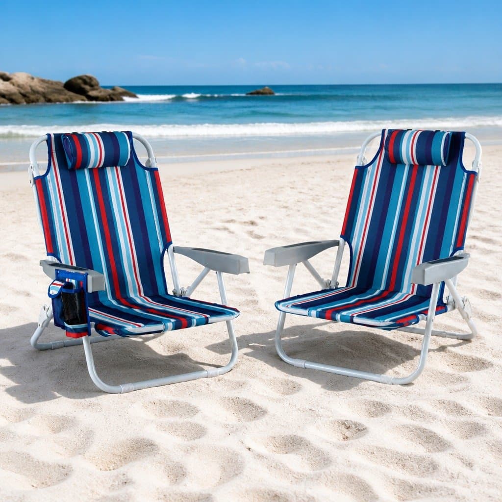 Outdoor Reclining Chair with Cooler Backpack
