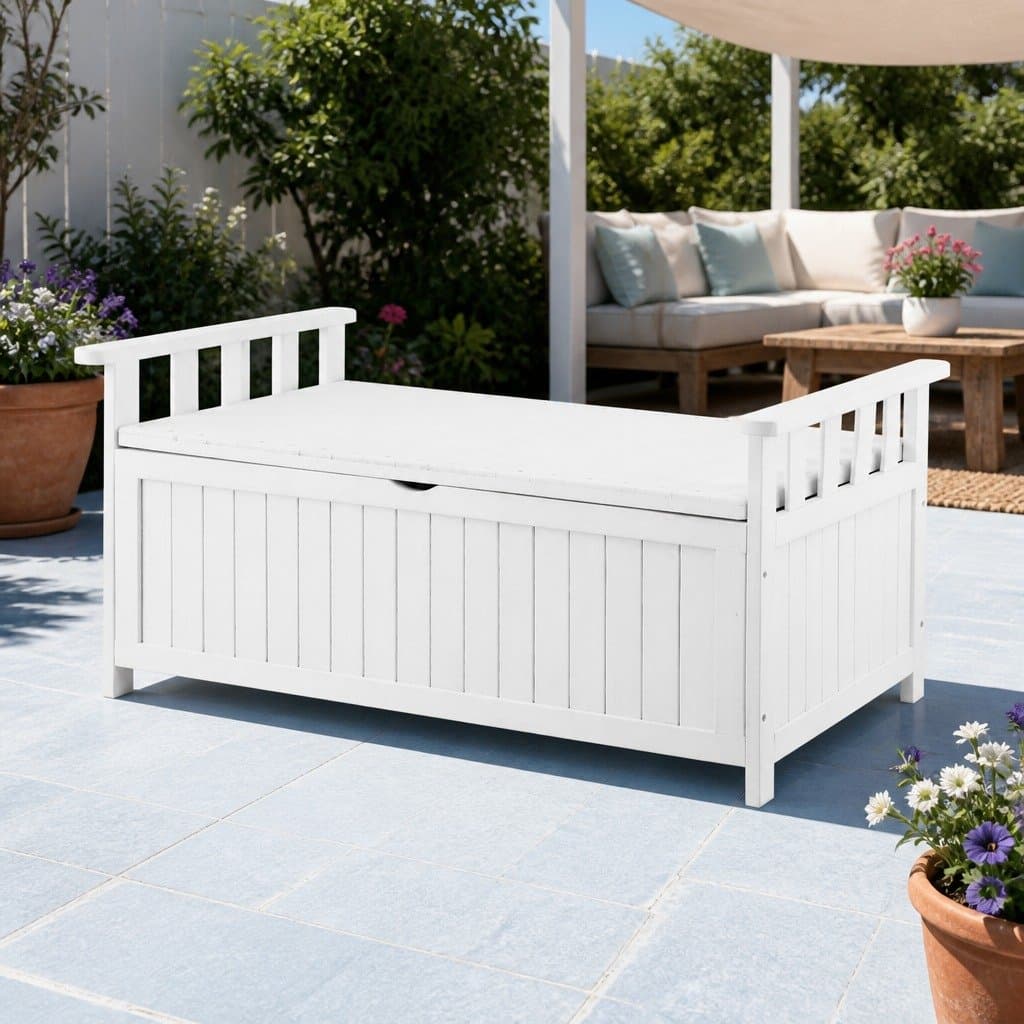 Outdoor Storage Bench Box for Garden and Patio
