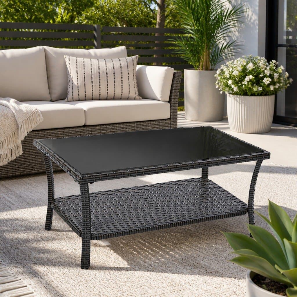 4-Piece Outdoor Sofa Set with Storage Cover
