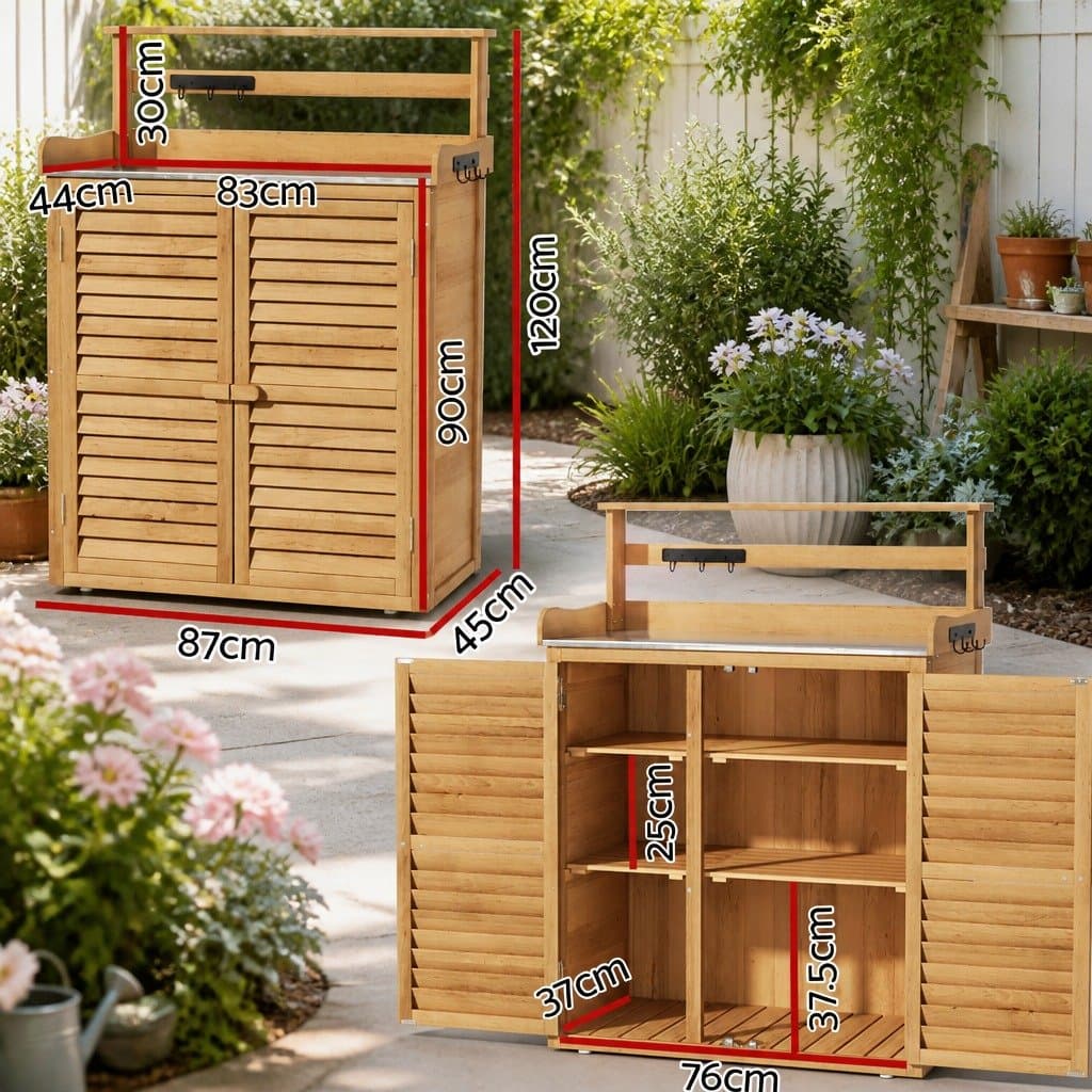 Outdoor Storage Cabinet and Potting Bench