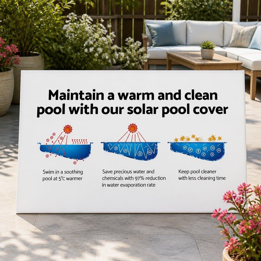 Solar Pool Cover 10x4m 500 Micron Bubble Swimming Pool Blanket Blue Silver
