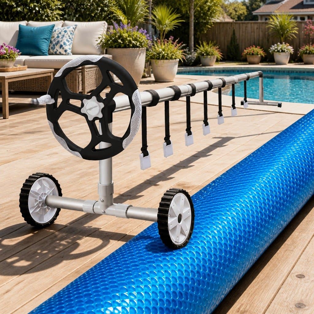 10.5m x 4.2m Solar Pool Cover with Aluminium Roller