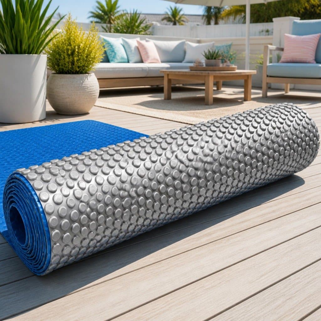 Solar Pool Cover 600 Micron Bubble Blue Silver