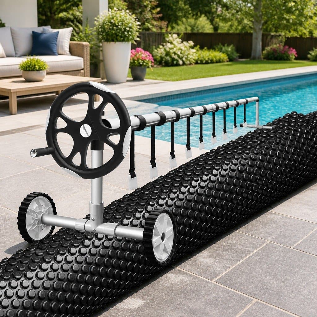Solar Pool Cover 11x4.8m with Aluminium Roller