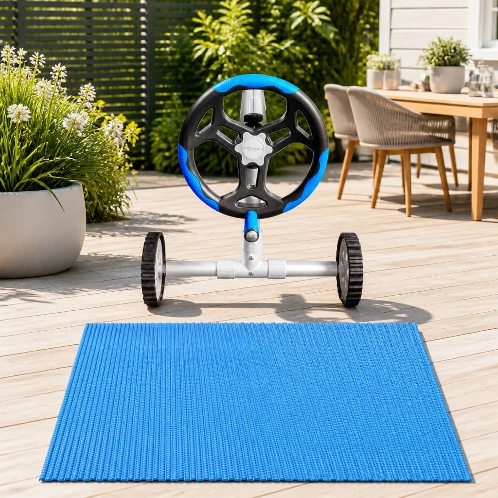 Solar Pool Cover 7x4m with Durable Roller System