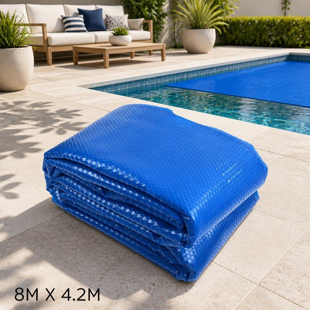 Solar Pool Cover 8M x 4.2M 400 Micron Blue