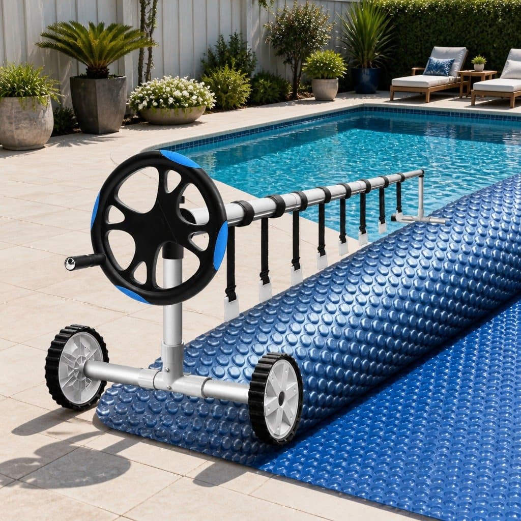 Solar Pool Cover 8x4.2m with Aluminium Roller