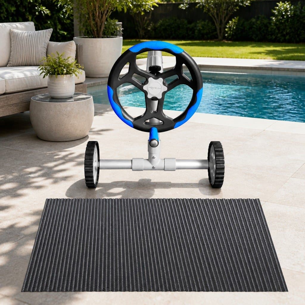 Solar Pool Cover & Aluminium Roller 9.5x5m