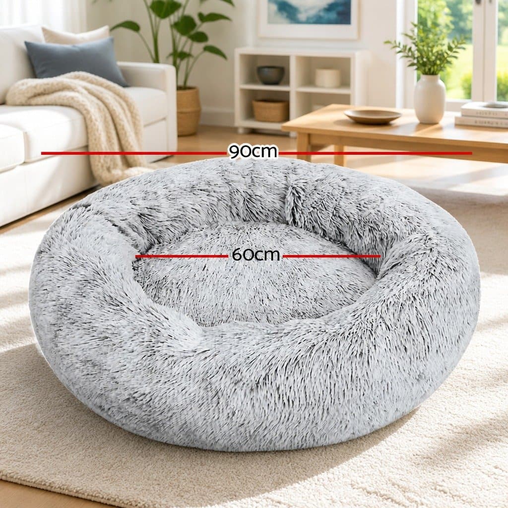 Large Pet Bed for Dogs and Cats 90cm Charcoal