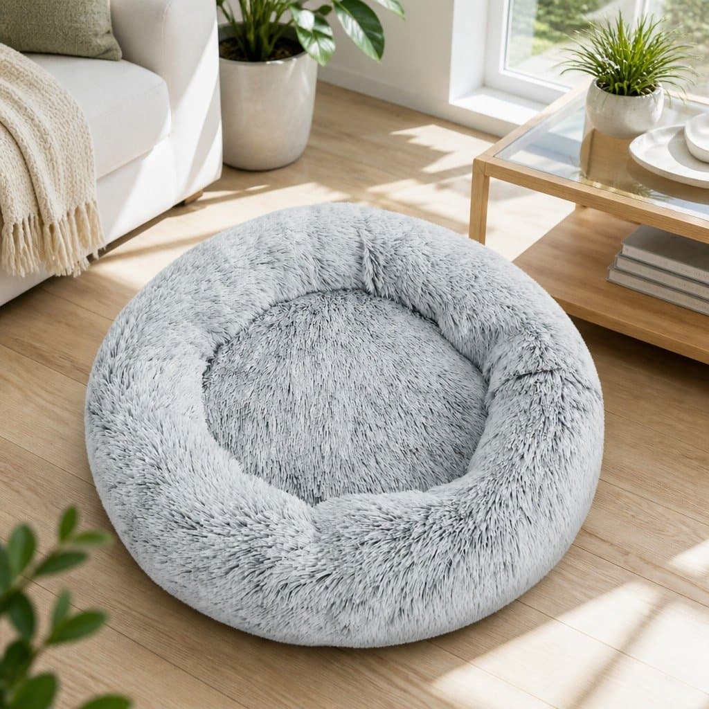 Large Pet Bed for Dogs and Cats 90cm Charcoal