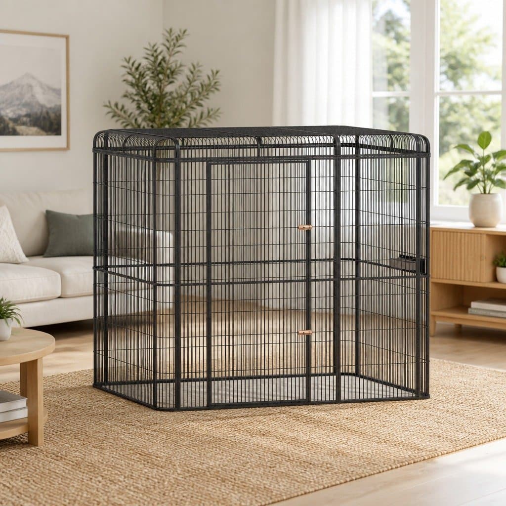 Walk-in Aviary Bird Cage for Large Birds 203cm Black