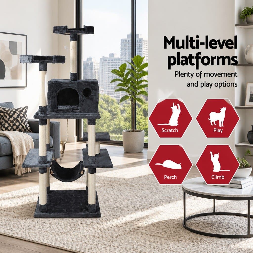 Multi-Level Cat Scratching Post 184cm