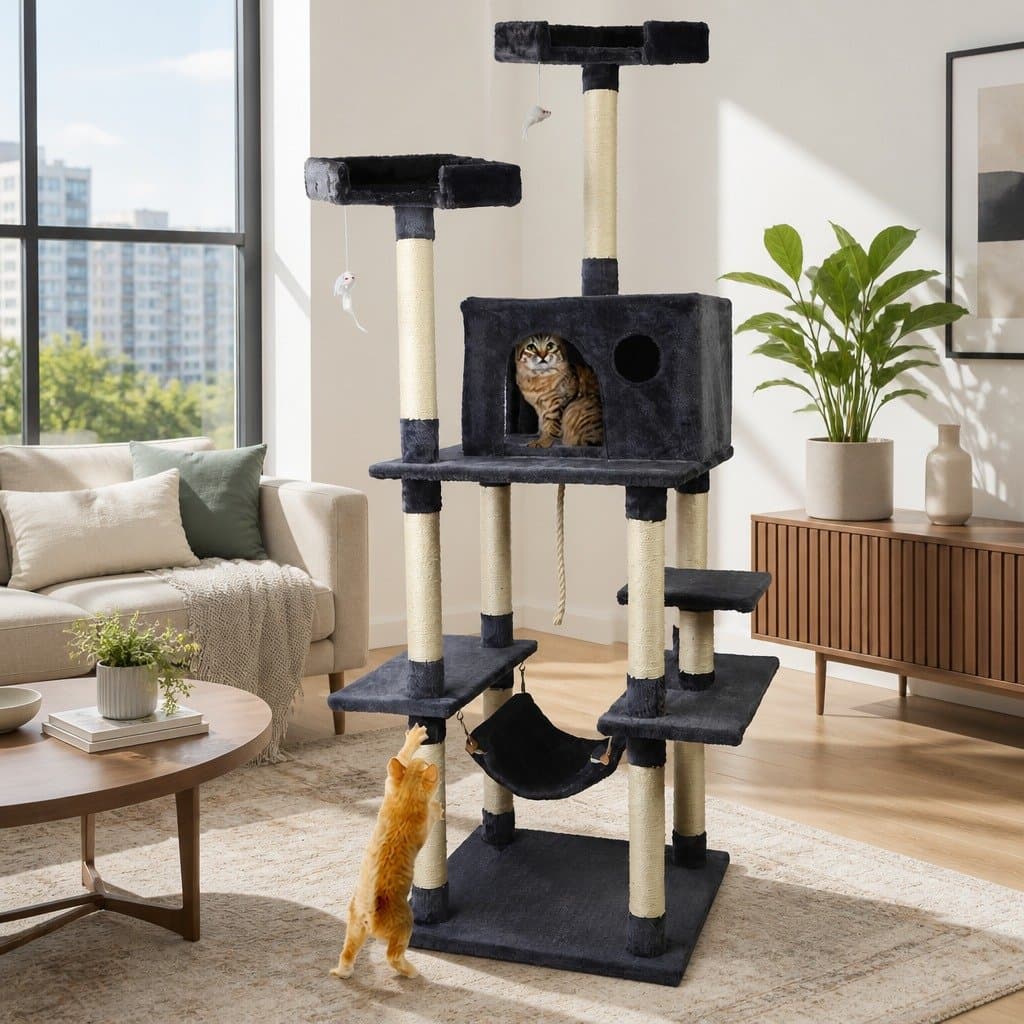 Multi-Level Cat Scratching Post 184cm