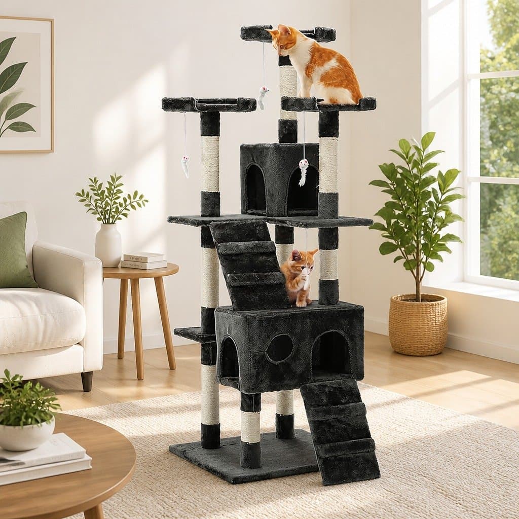180cm Cat Tree Tower with Scratching Posts