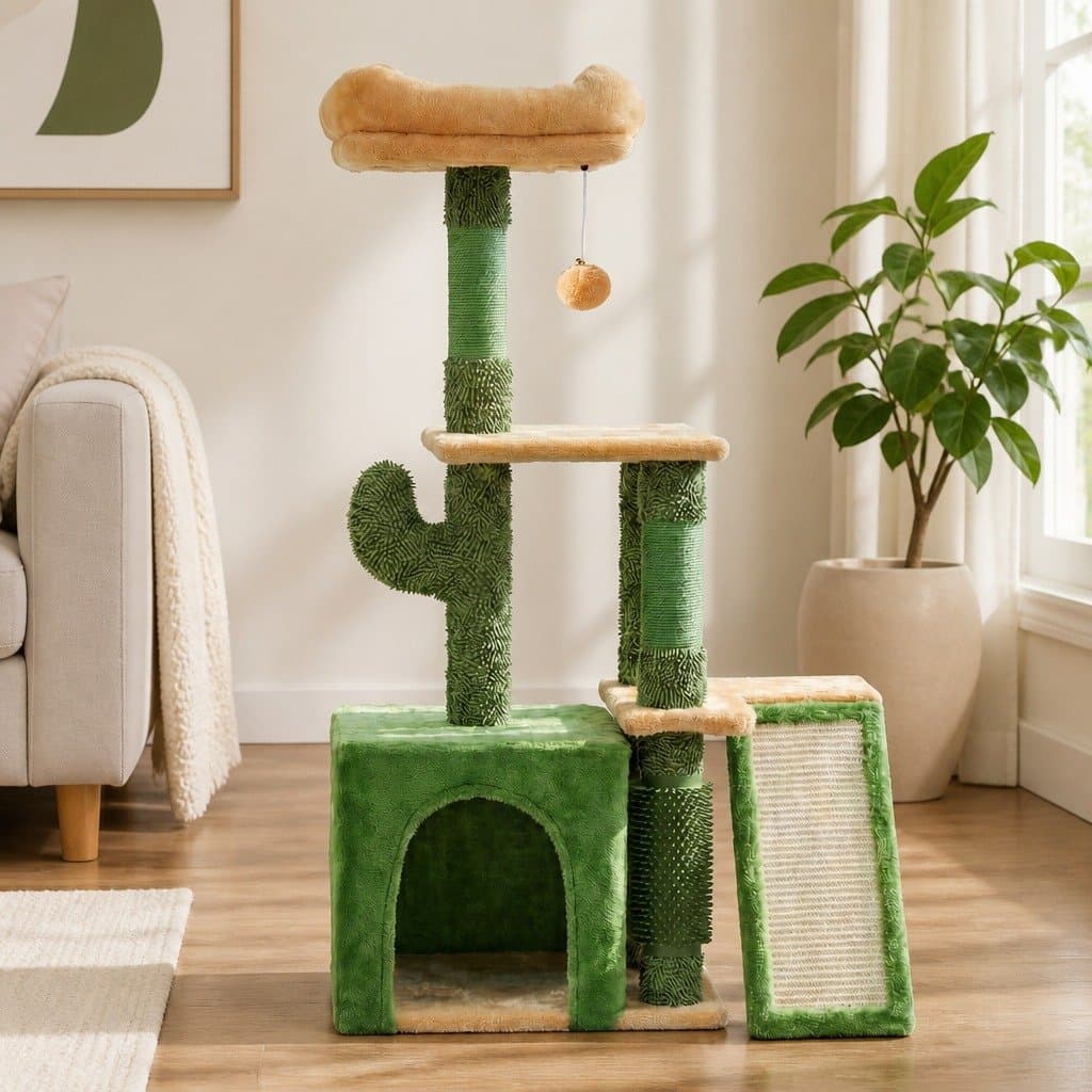 Multi-Level Cat Tree Tower with Sisal Scratching Post